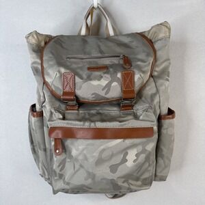 Sunflora Picnic Backpack Tan Camo Insulated Cooler Multi Pocket NWT